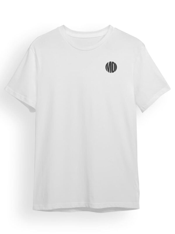 Remera oversize unisex blanca 100% de algodón con diseño de letras con efecto globo en DTF